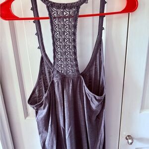 Lucky Brand Charcoal Lace Top NWT